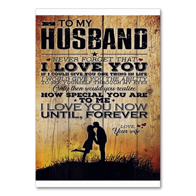 Till min Make Brev | Lova gåvor till människan Bordsnummer (Framsidan)