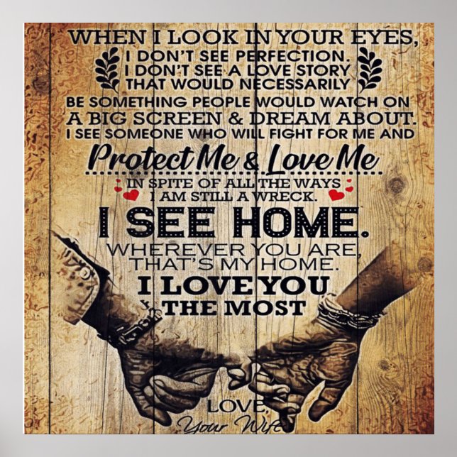 Till min Make | Födelsedagsgåva till Make | Poster (Framsidan)