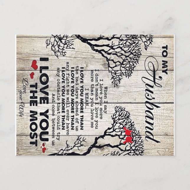 Till min Make-gåva | Närvarande Make Brev Meddelande Vykort (Framsida)