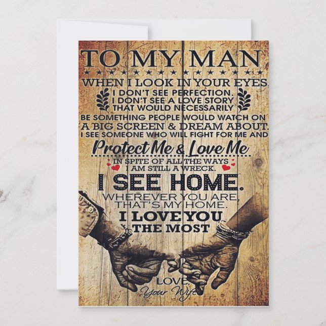 Till min make-gåva | Speciella brev till make Julkort (Framsida)