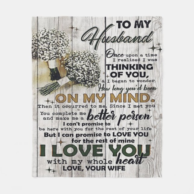 Till min Make |Mitt Make | Kärlek citerar till hon Fleecefilt (Framsidan)