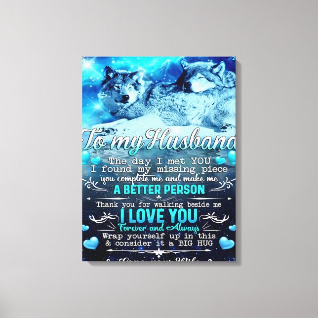 Till Min Make Varg Present, Make Födelsedagspresen Canvastryck (Framsida)