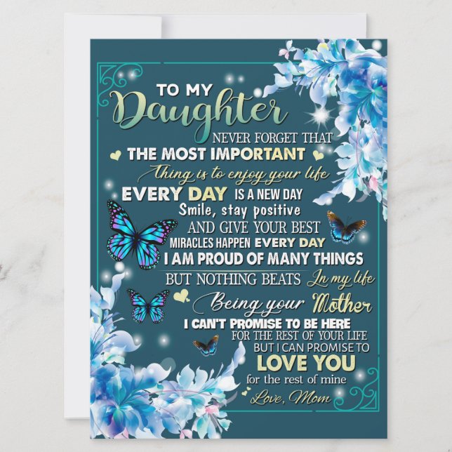 Till min Mamma-gåva, dotter och Mamma,Butterfly Äl (Framsida)