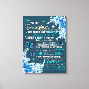 Till min Mamma-gåva, dotter och Mamma,Butterfly Äl Canvastryck
