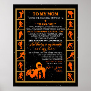 Till min Mamma-gåva, Mamma och son, Ice Hockey Mam Poster