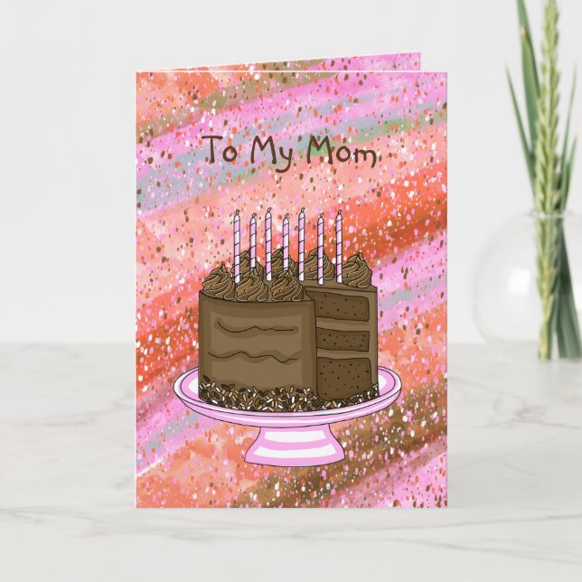 Till min Mamma | GRATTIS PÅ FÖDELSEDAGEN Kort (Framsida)