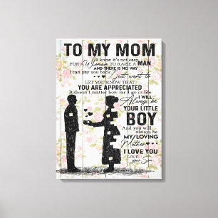 Till min Mamma, Mor, födelsedagspresent, Brev til Canvastryck