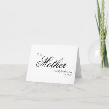 Till min mamma på min bröllopsdag Elegant handstil
