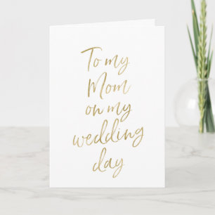 Till min mamma på min bröllopsdag Stilfullt förg Kort