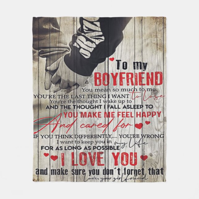 Till min man-gåva, Personlig till min Make Fleecefilt (Framsidan)