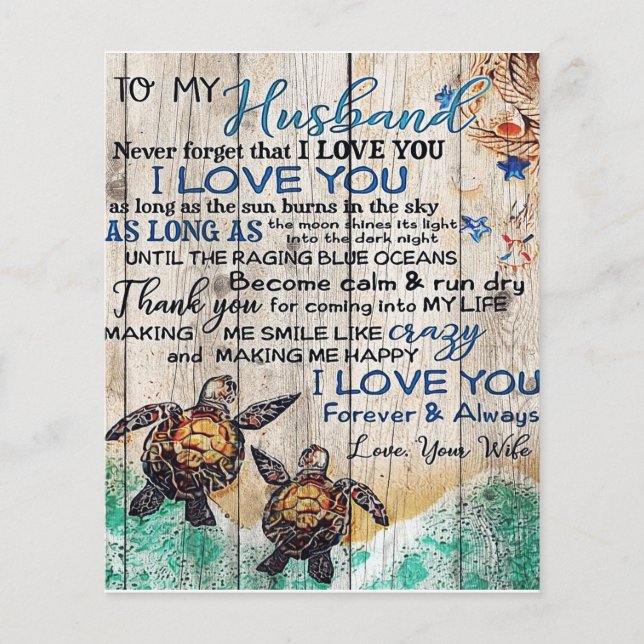 Till Min Man Present, Personlig Gåva Till Min Make Flygblad (Framsidan)