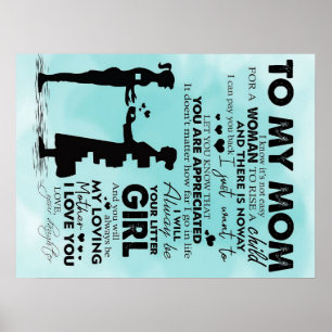 Till min mor-design Brev till mamma Poster