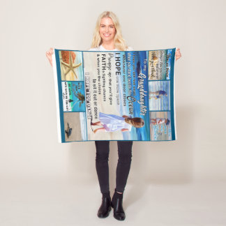 Till min mordotter Beach och Sea min solsken Fleecefilt