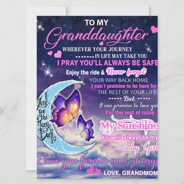 Till min mordotter Butterflies Birthday Gift Idea (Framsida)