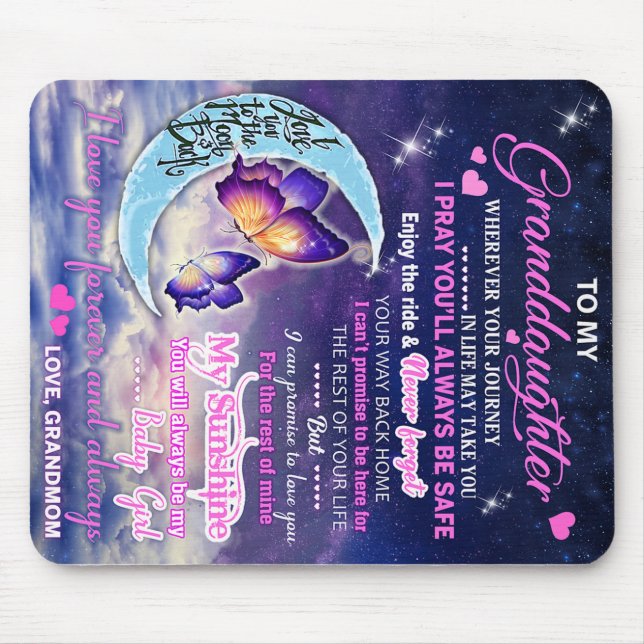 Till min mordotter Butterflies Birthday Gift Idea Musmatta (Framsidan)