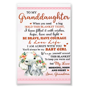 Till min mordotter Elephant Birthday Gift Idea Fototryck