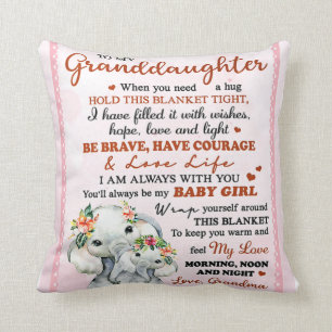 Till min mordotter Elephant Birthday Gift Idea Kudde
