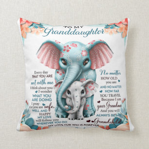 Till min mordotter Elephant Birthday Gift Idea Kudde