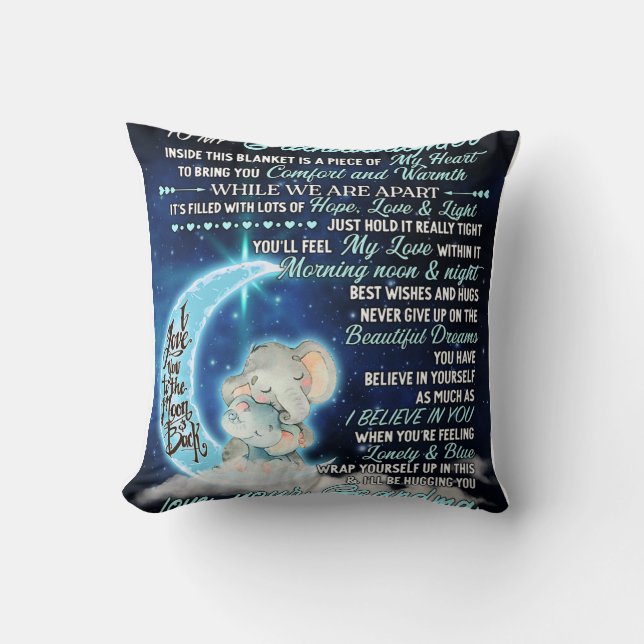 Till min mordotter Elephant Birthday Gift Idea Kudde (Framsida)