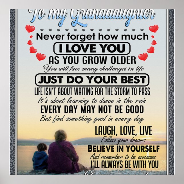 Till min mordotter, Flicka-födelsedagspressen Gift Poster (Framsidan)