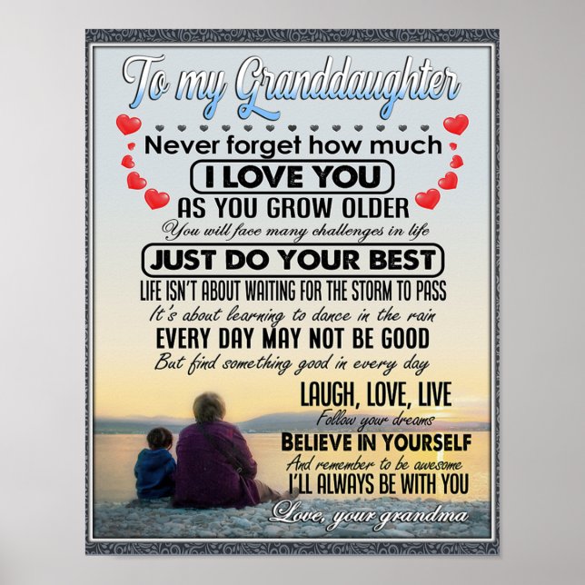 Till min mordotter, Flicka-födelsedagspressen Gift Poster (Framsidan)