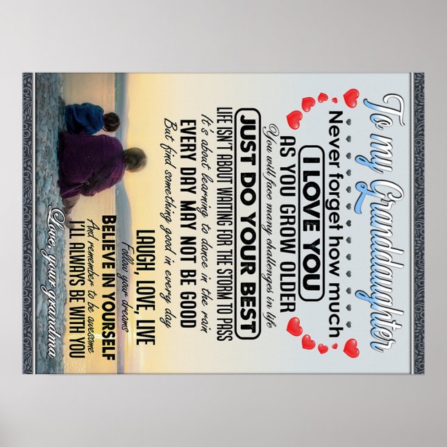 Till min mordotter, Flicka-födelsedagspressen Gift Poster (Framsidan)