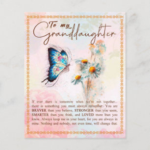 Till min mordotter Gift, Cute Butterfly Älskare Gi Flygblad
