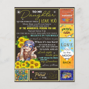 Till min mordotter Solros Birthday Gift Idea Flygblad