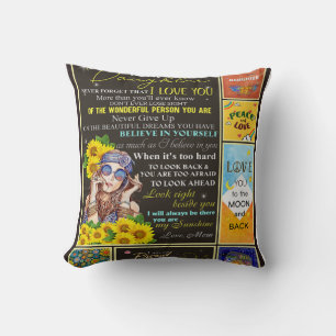 Till min mordotter Solros Birthday Gift Idea Kudde