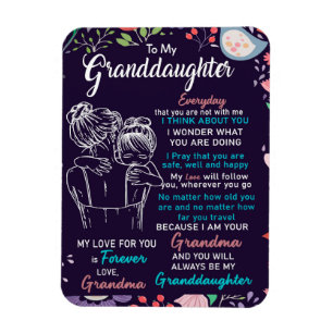 Till min mordotters gåva från mormor, Flower Älska Magnet