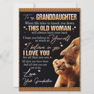 Till min mordotters gåva från mormor, Lejona Älska