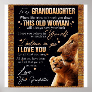 Till min mordotters gåva från mormor, Lejona Älska Poster