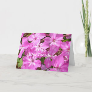 Till min mormor Birthday Söt Rosa Flowers Kort