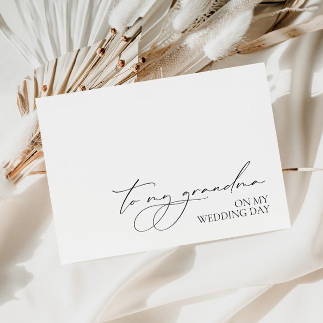 "Till min mormor på min Bröllopsdag"-kort ("To My Grandma On My Wedding Day" Card)