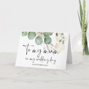 Till min Morsa Bröllopsdag Tack från Bride Groom Kort