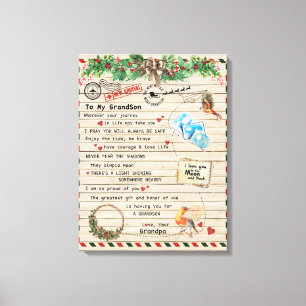 Till min morson Gift, morson och morfar, Bird Kärl Canvastryck