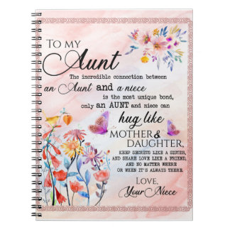 Till min Moster-gåva från Niece Anteckningsbok