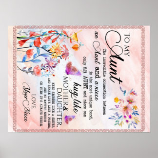 Till min Moster-gåva från Niece Poster