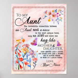 Till min Moster-gåva från Niece Poster