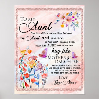 Till min Moster-gåva från Niece Poster