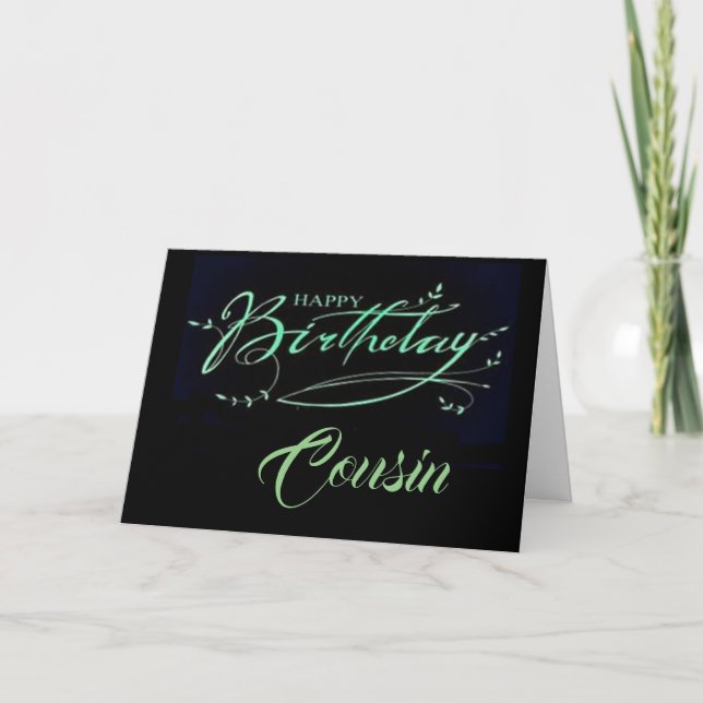 TILL MIN "OLDER COUSIN" PÅ DIN BIRTHDAY HELGKORT (Framsida)