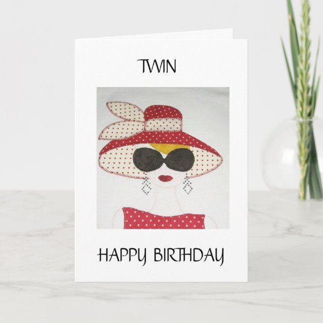 TILL MIN **OLDER** TWIN PÅ DIN BIRTHDAG KORT (Framsida)