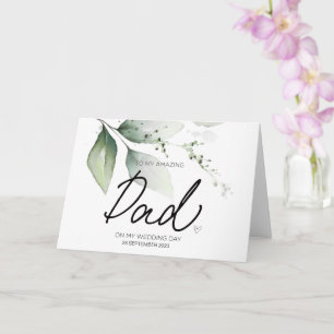 Till min Pappa Bröllop Tack från Brides Far Kort