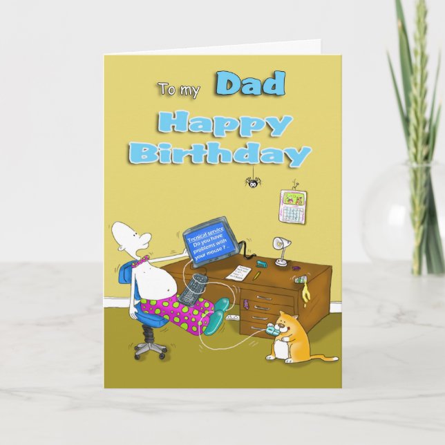 till min Pappa grattis på födelsedagen Kort (Framsida)