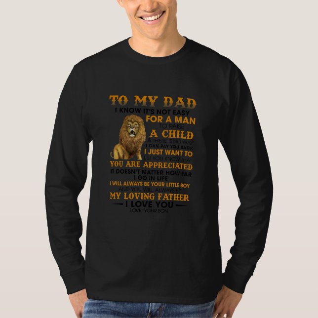 Till min Pappa I Kärlek, din pappa Dotter Pappa T Shirt (Framsida)