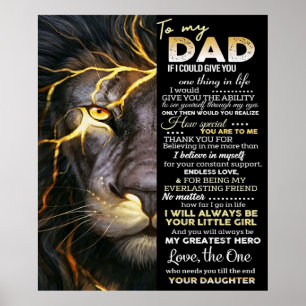 Till min pappa Lustigt citat för pappa Poster