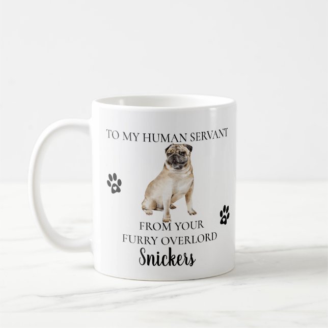 Till min Rolig hund Gift Pug Kaffemugg (Vänster)