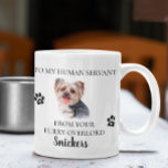 Till min Rolig hund Gift Yorkie- medarbetare Kaffemugg<br><div class="desc">Den här designen kan vara personlig i det område som tillhandahålls genom att ändra fotot och/eller text. Du kan också anpassa den genom att klicka på Anpassa den här mallen och sedan välja klicka för att anpassa ytterligare alternativ och ta bort eller ändra färg i bakgrunden, lägga till text, ändra...</div>