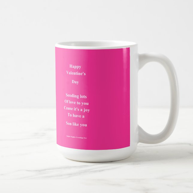 Till min son Alla hjärtans dag Kaffemugg (Höger)