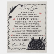 Till min son Blanket.. Gift för son